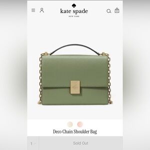 NWT Kate Spade Olive green deco shoulder bag